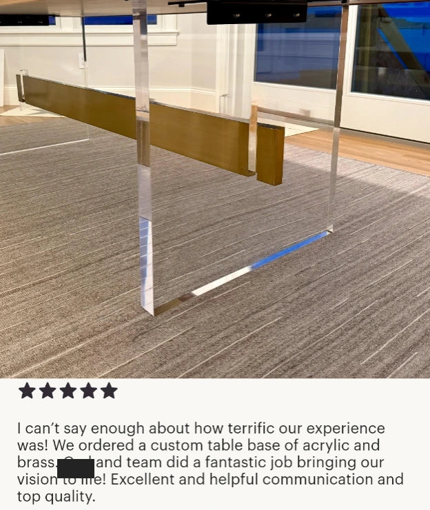 Anonymous customer feedback screenshot from Etsy — furniture project