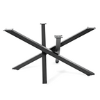 Heavy-Duty Cross Table Legs | Steel Dining Table Base
