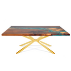 Yellow Gold Spider Steel Dining Table Legs