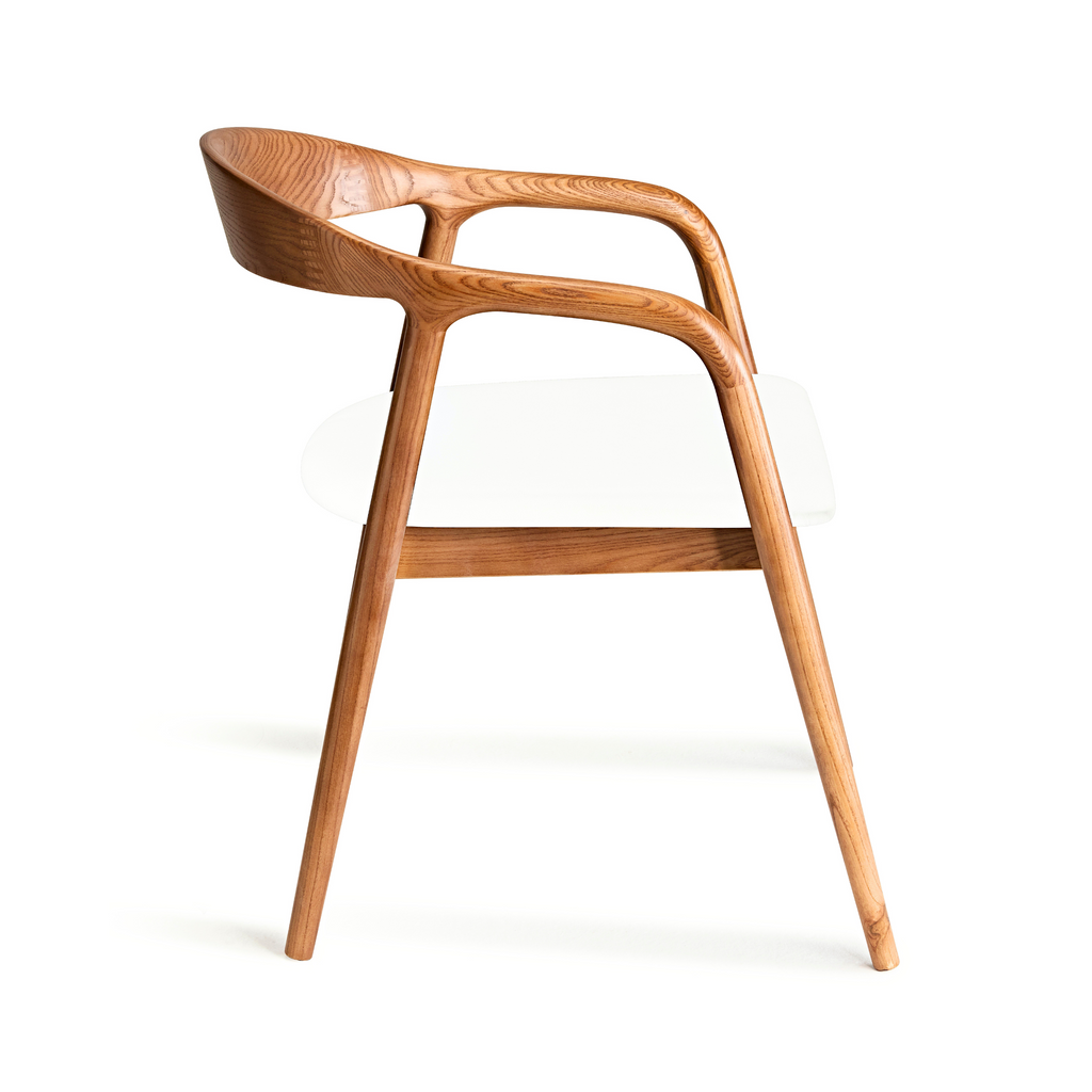 Ready to Ship Solid Ashwood Hans Chair with Black Leather(SET OF 2 PCS)