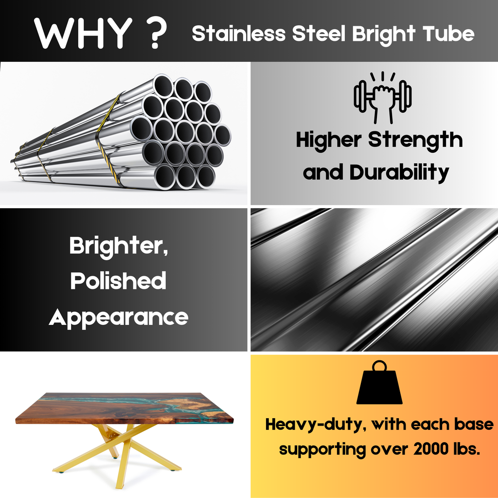 Spider Steel Dining Table Legs Black