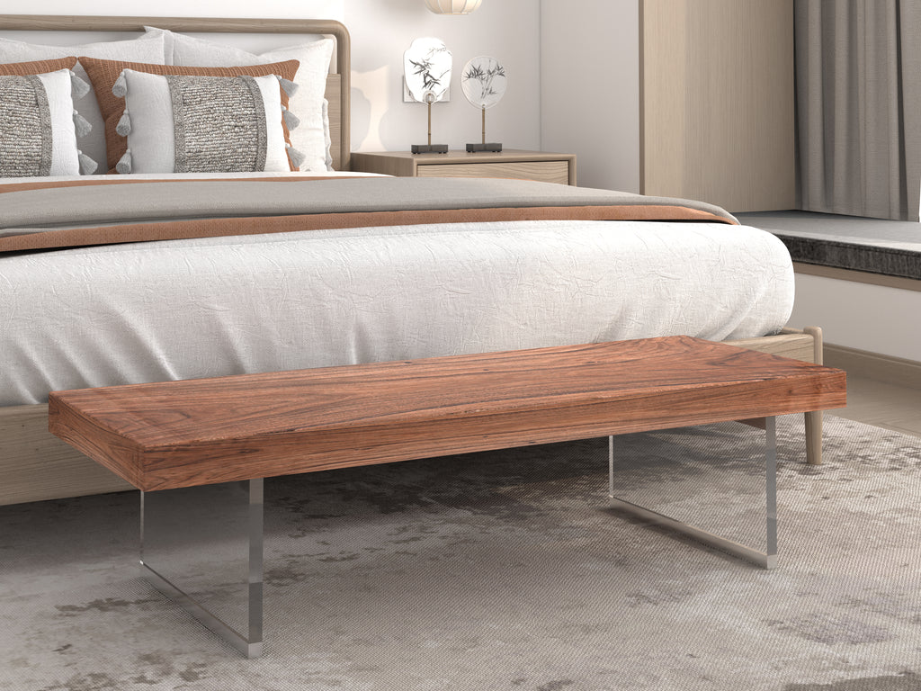 16'' Height Clear Acrylic Bench/Coffe Base (GS) Set of 2