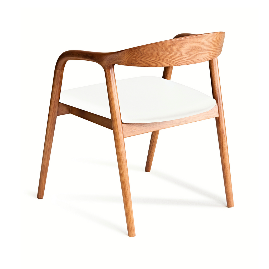 Ready to Ship Solid Ashwood Hans Chair with Black Leather(SET OF 2 PCS)