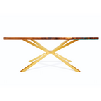 Yellow Gold Spider Steel Dining Table Legs