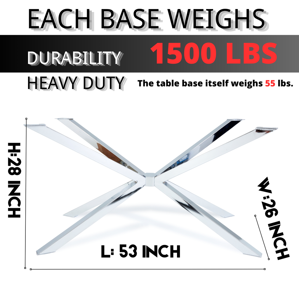 Spider Stainless - Steel Dining Table Legs Silver