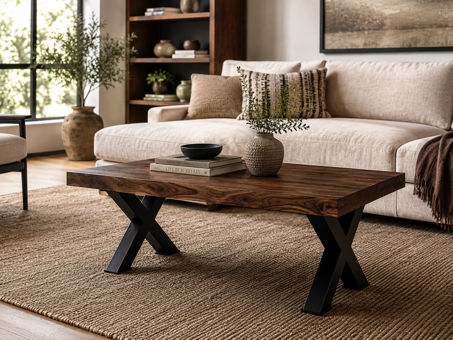 Bench&Coffee Legs X-Shaped Steel Bench Legs (Set of 2)