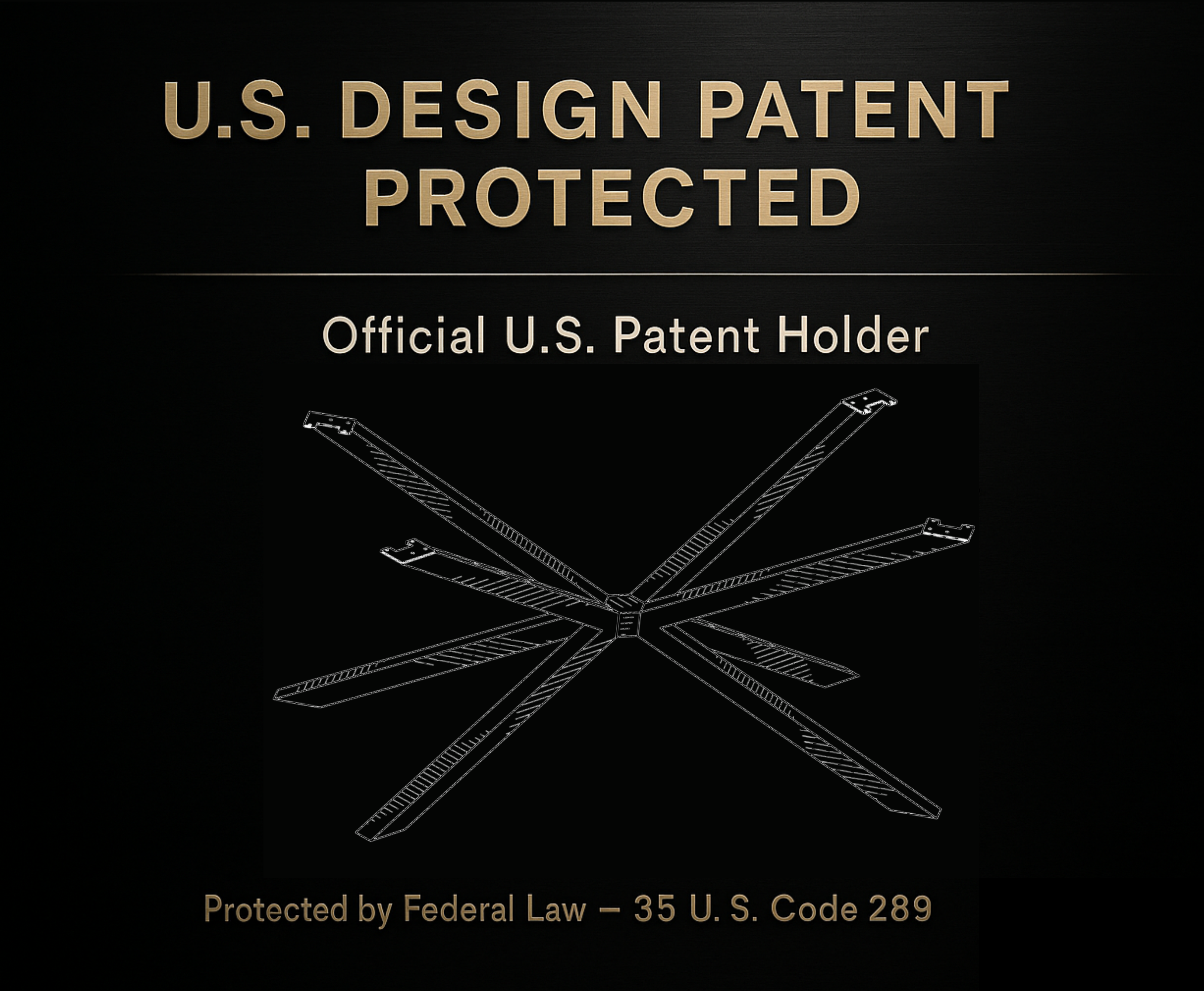 Premium Crossed Style Steel Dining Table Legs Brush Gold