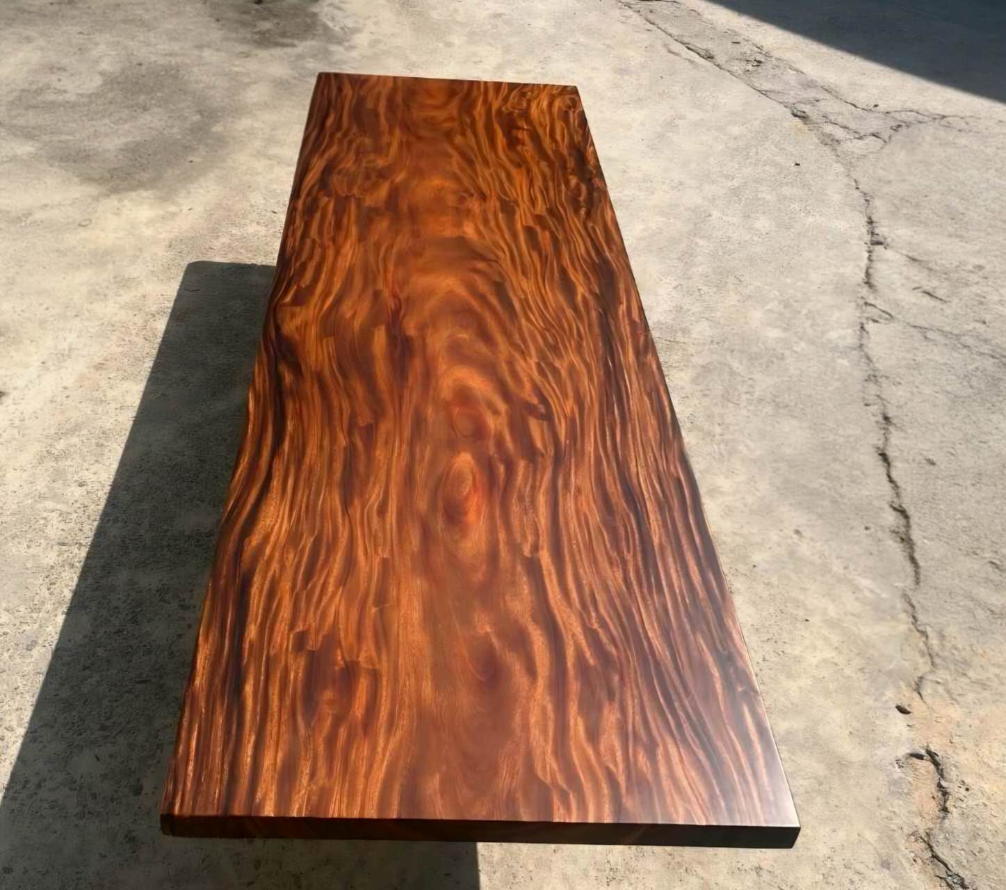 Extra Long One-of-a-Kind Acacia Single Slab Conference Table Set (10ft - 16ft) - FREE Heavy Duty U-Frame Bases