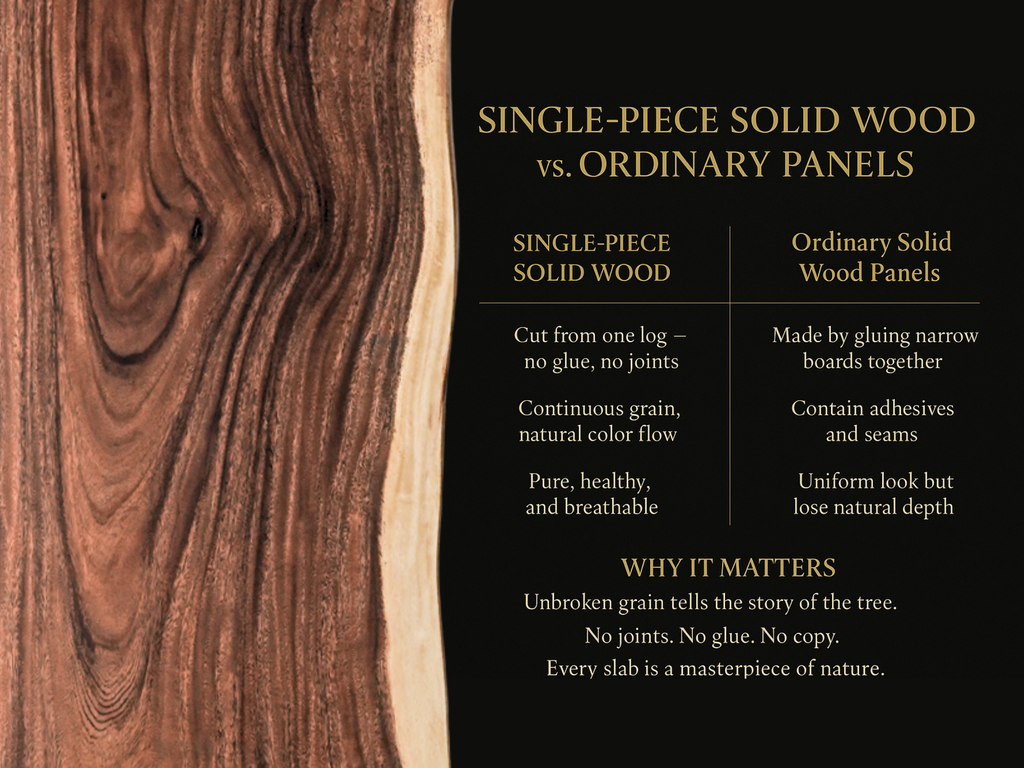 Extra Long One-of-a-Kind Acacia Single Slab Conference Table Set (10ft - 16ft) - FREE Heavy Duty U-Frame Bases