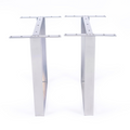 U Shape Dining Table Legs Silver (Set of 2)
