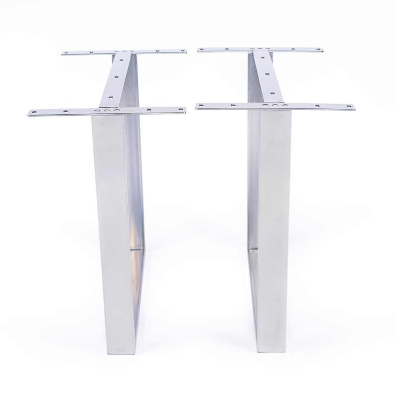 U Shape Dining Table Legs Silver (Set of 2)