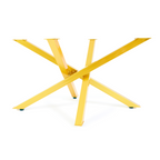 Premium Crossed Style Steel Dining Table Legs Brush Gold