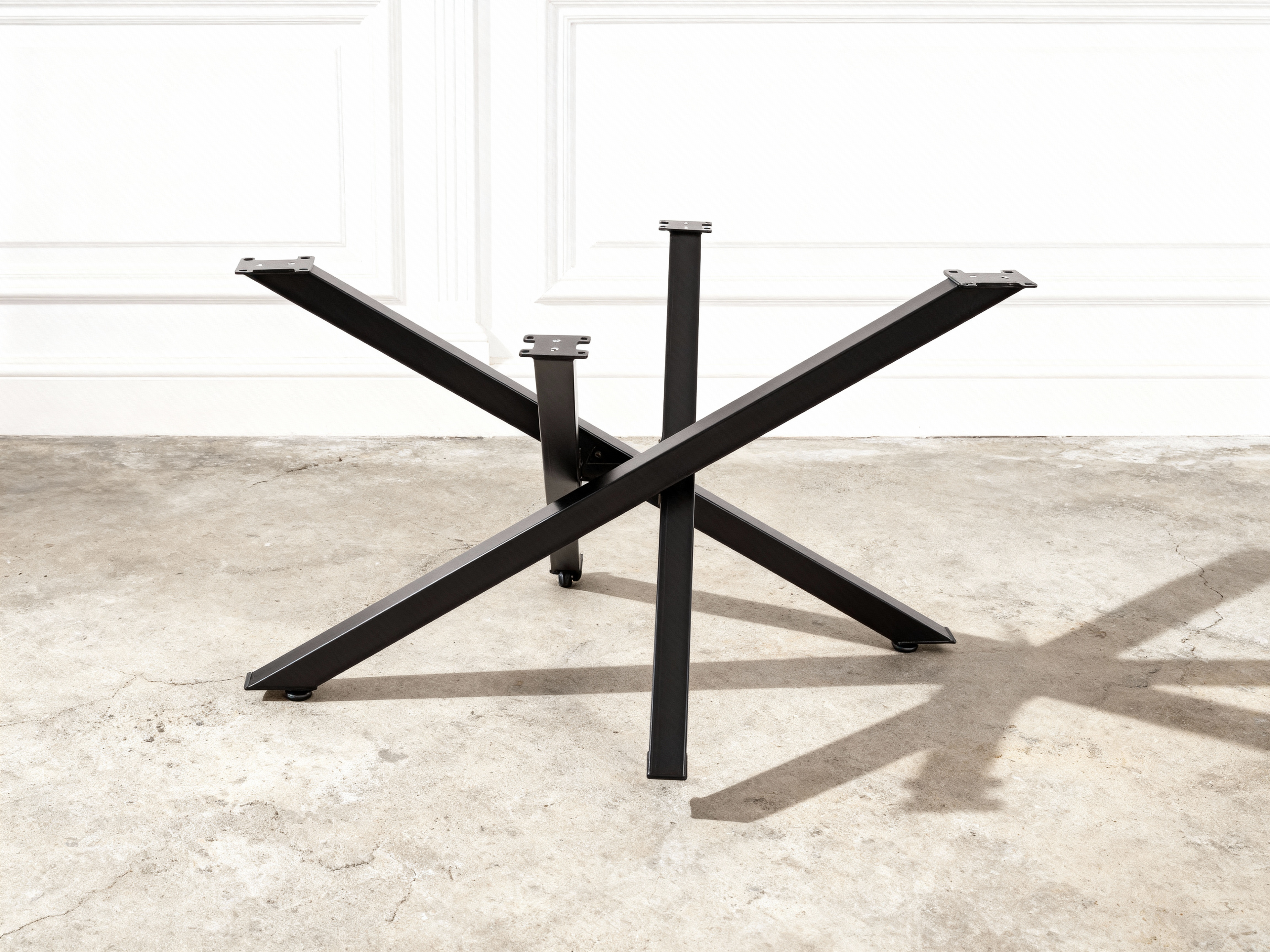 Heavy duty Premium Crossed Style Steel Dining Table Legs Black