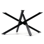 Heavy-Duty Cross Table Legs | Steel Dining Table Base