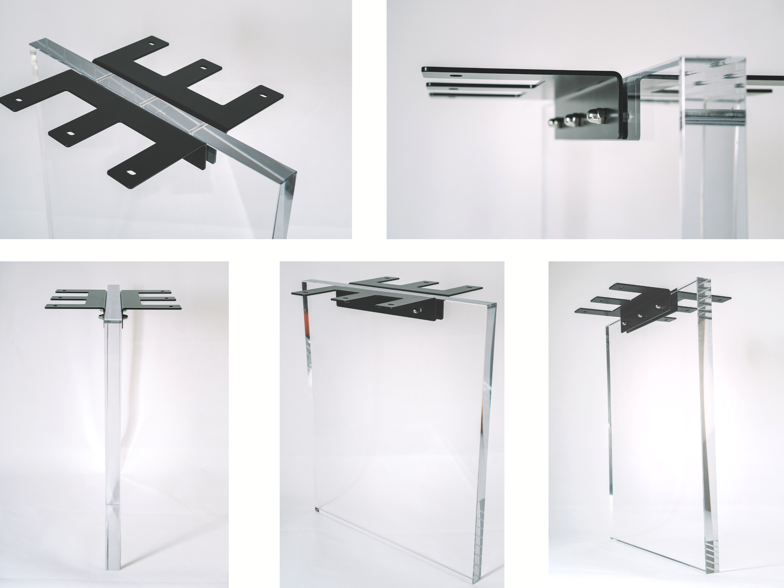 Clear Acrylic Table Base (GS) -2pcs with attachments and tools