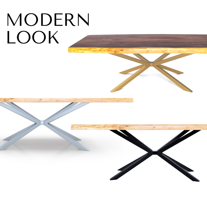 Gloss Gold Spider Steel Dining Table Legs