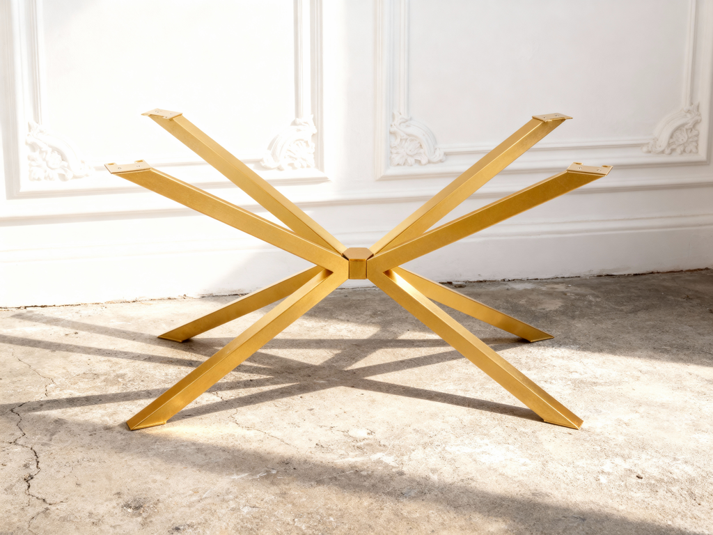 Gloss Gold Spider Steel Dining Table Legs