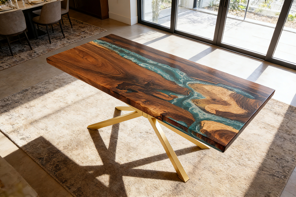 Gloss Gold Spider Steel Dining Table Legs