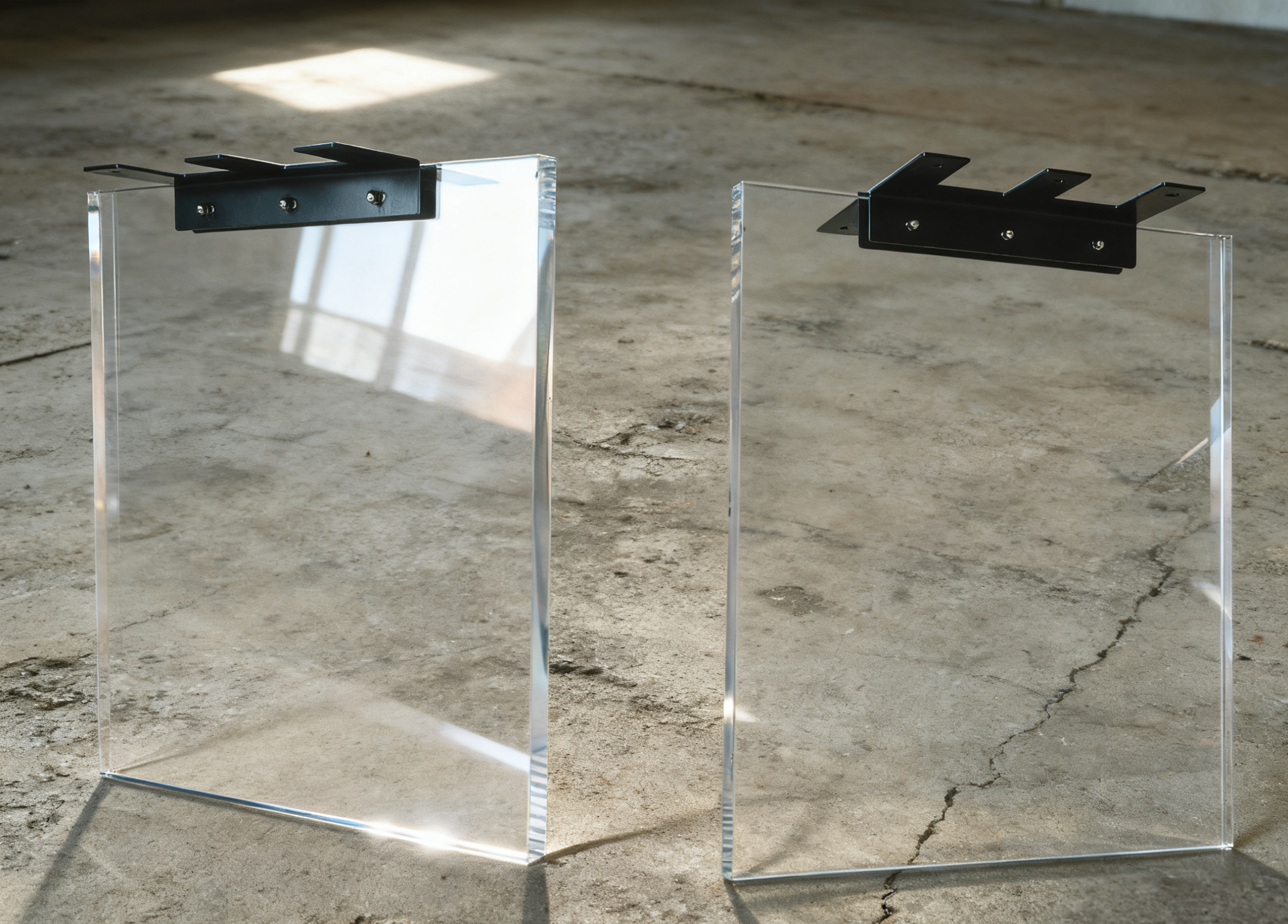 Clear Acrylic Table Base (GS) -2pcs with attachments and tools