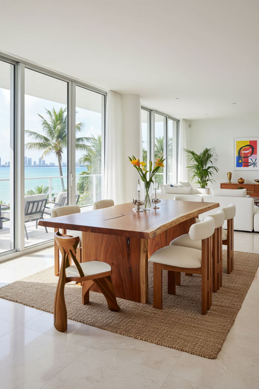 Ready to Ship Solid Ashwood Natural Boucle Dining Chair with White Luxury Fabric (SET OF 2 PCS)