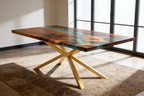 Yellow Gold Spider Steel Dining Table Legs