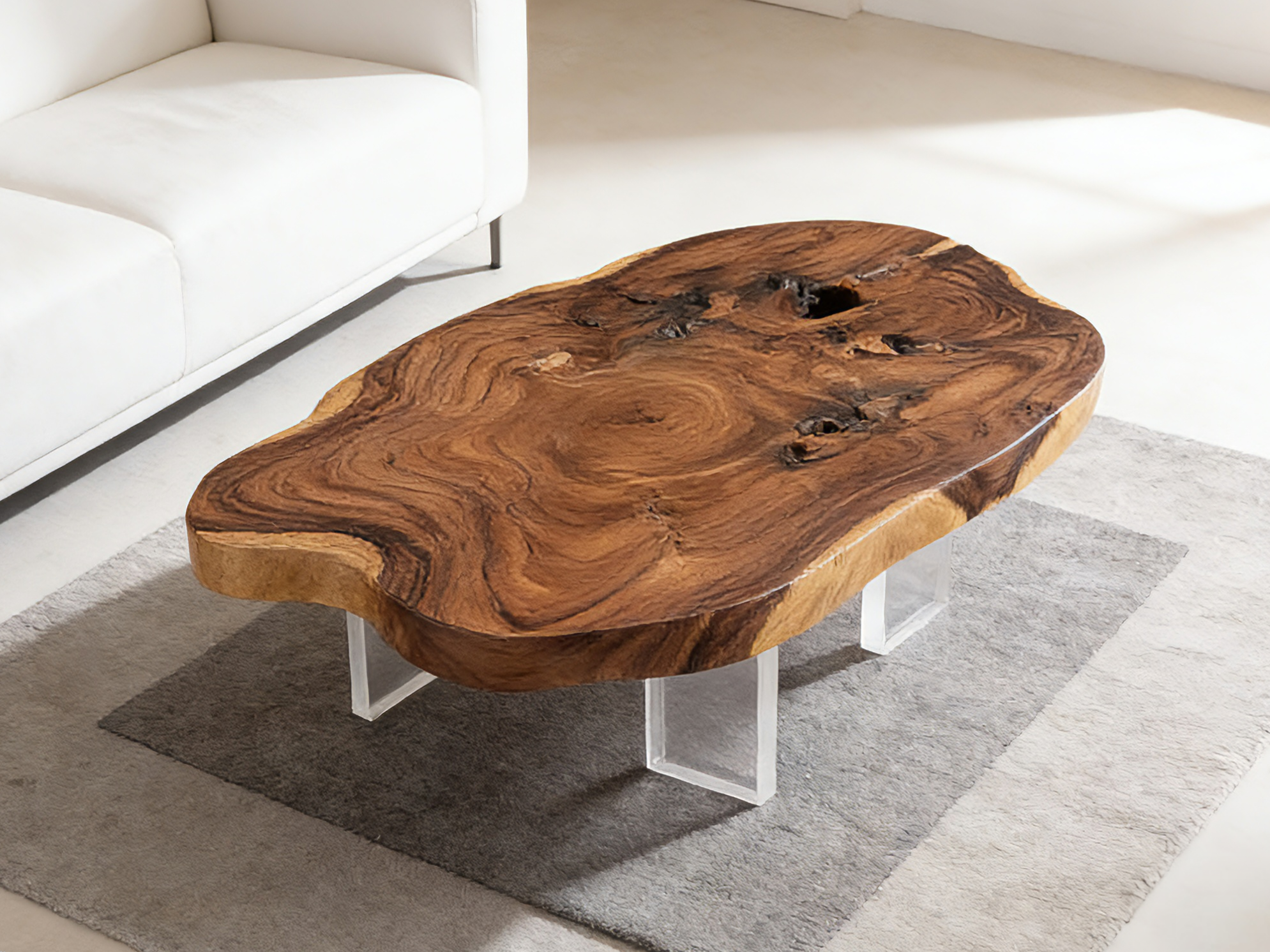 Clear Acrylic Coffee Table Base (GS) Set of 4