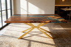 Yellow Gold Spider Steel Dining Table Legs