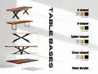 Extra Long One-of-a-Kind Acacia Single Slab Conference Table Set (10ft - 16ft) - FREE Heavy Duty U-Frame Bases