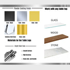 Spider Stainless - Steel Dining Table Legs Silver