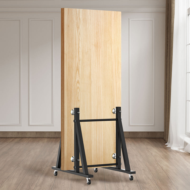 Slab Pro+ Showroom Display Rack with Wheel for Heavy-Duty Doors, Wood