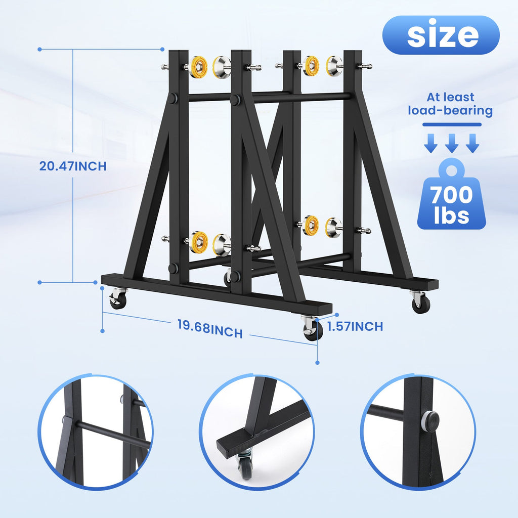 Slab Pro+ Showroom Display Rack with Wheel for Heavy-Duty Doors, Wood ...
