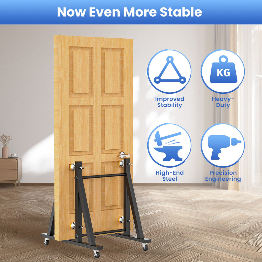 Slab Pro+ Showroom Display Rack with Wheel for Heavy-Duty Doors, Wood Slabs, and Tiles