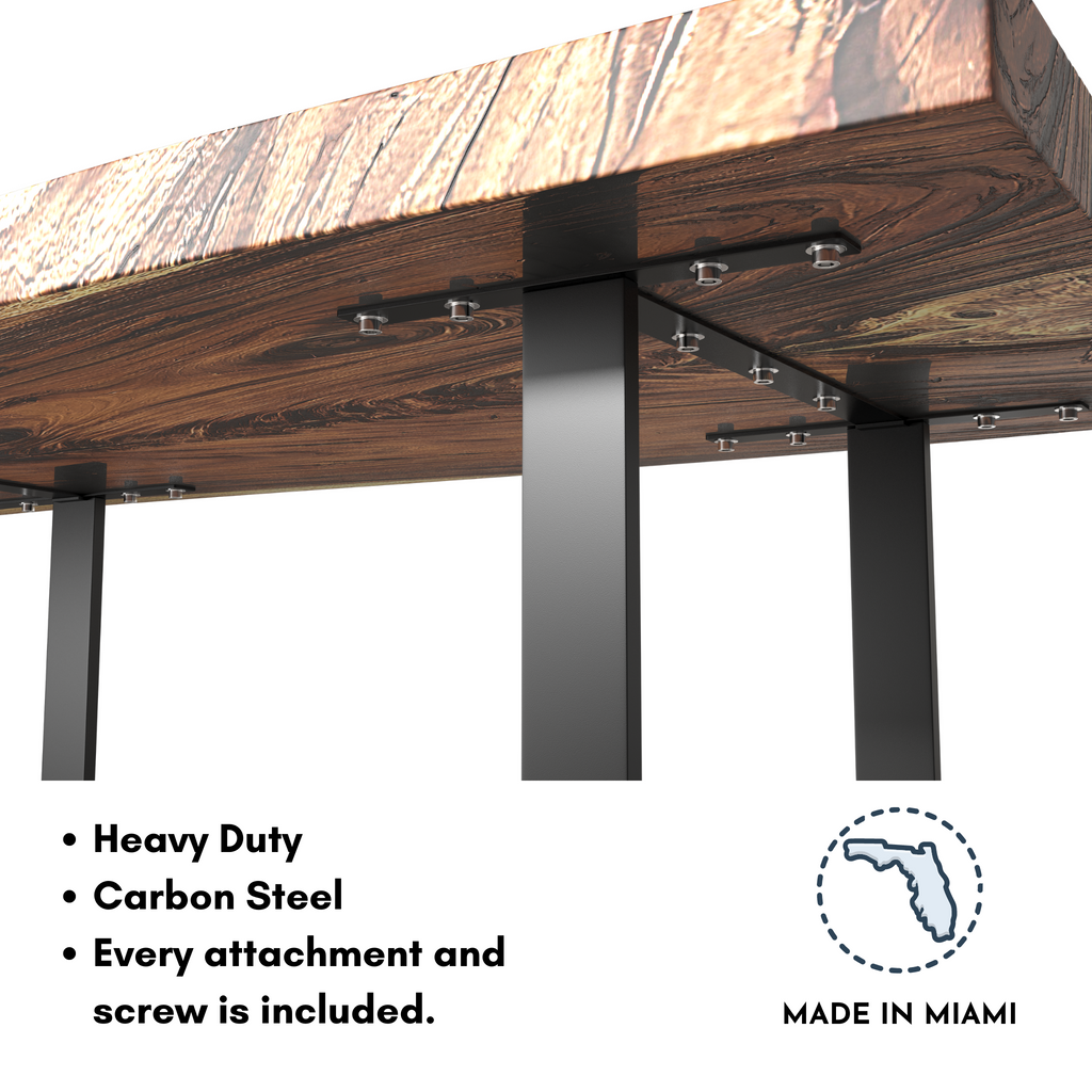 U Shape Dining Table Legs Silver (Set of 2)