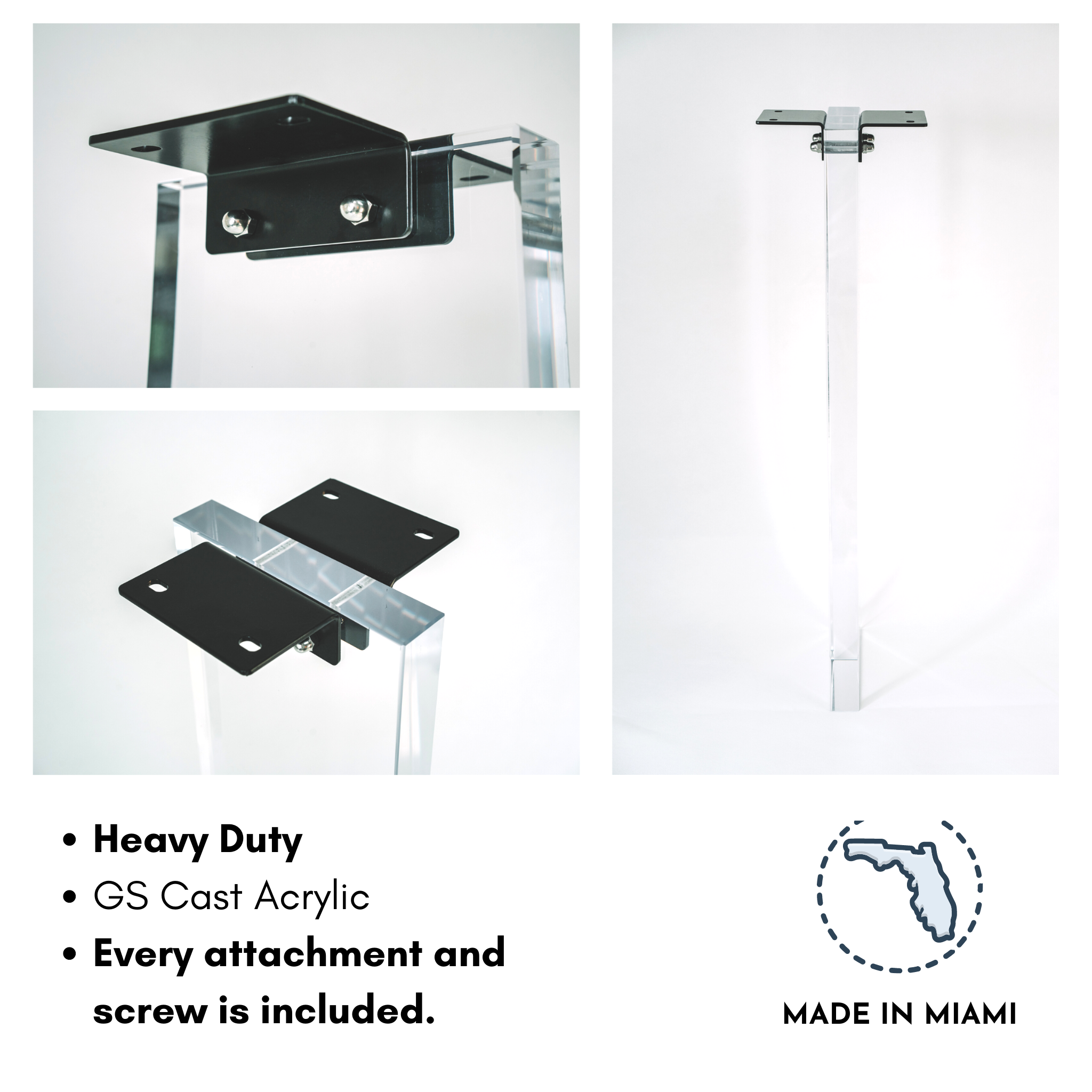 Clear Acrylic Console Base (GS) -2pcs with attachments and tools