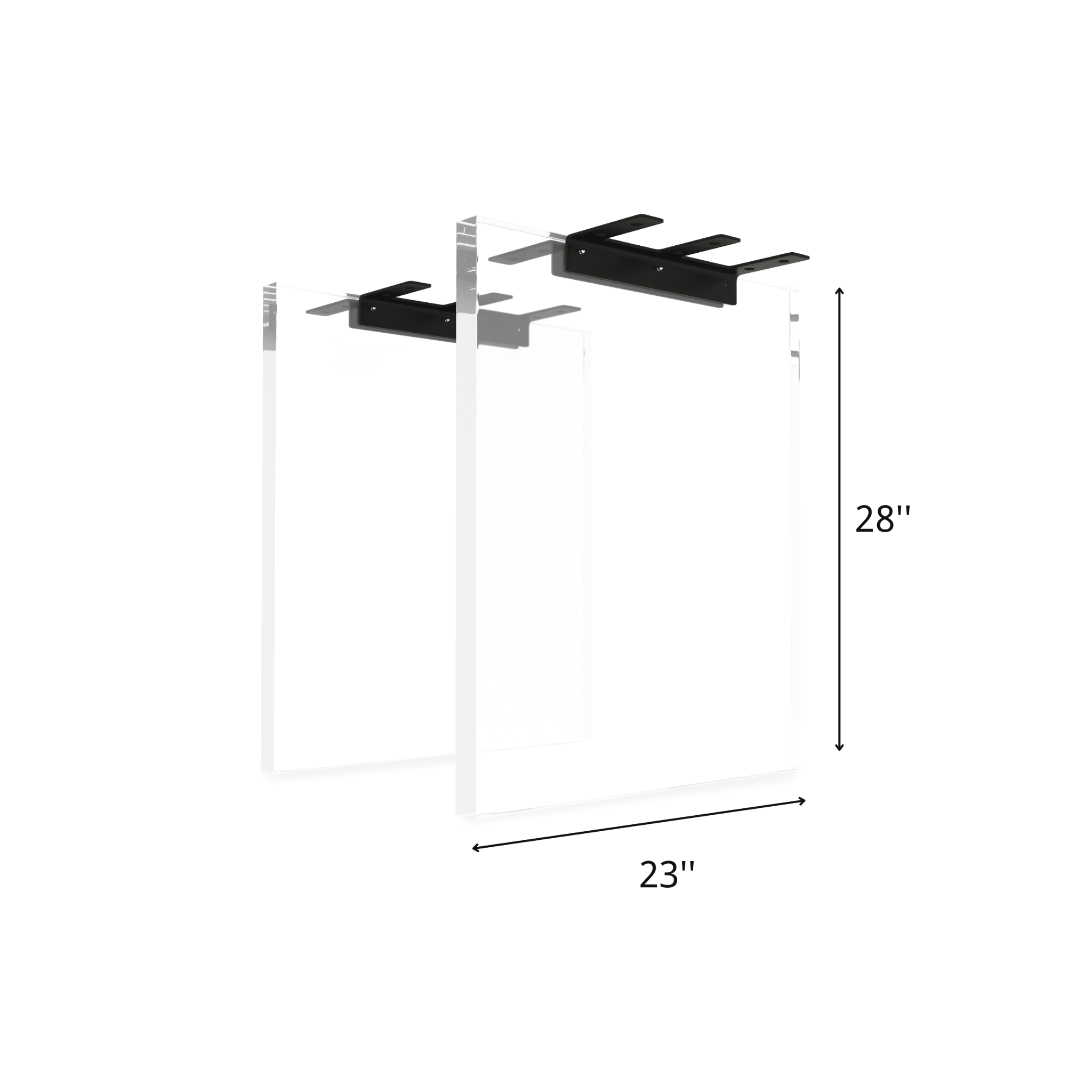 Clear Acrylic Table Base (GS) -2pcs with attachments and tools
