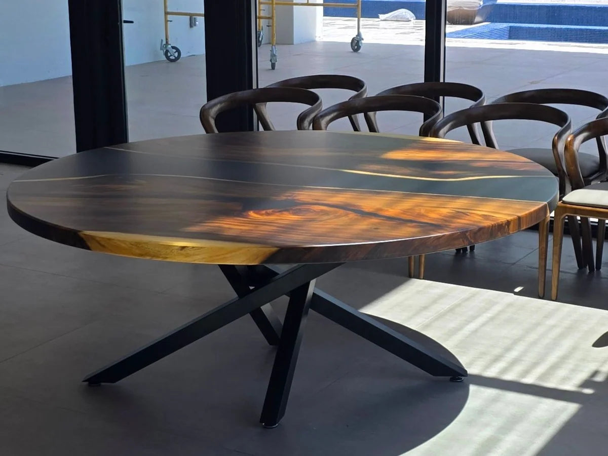 Round Wood Table