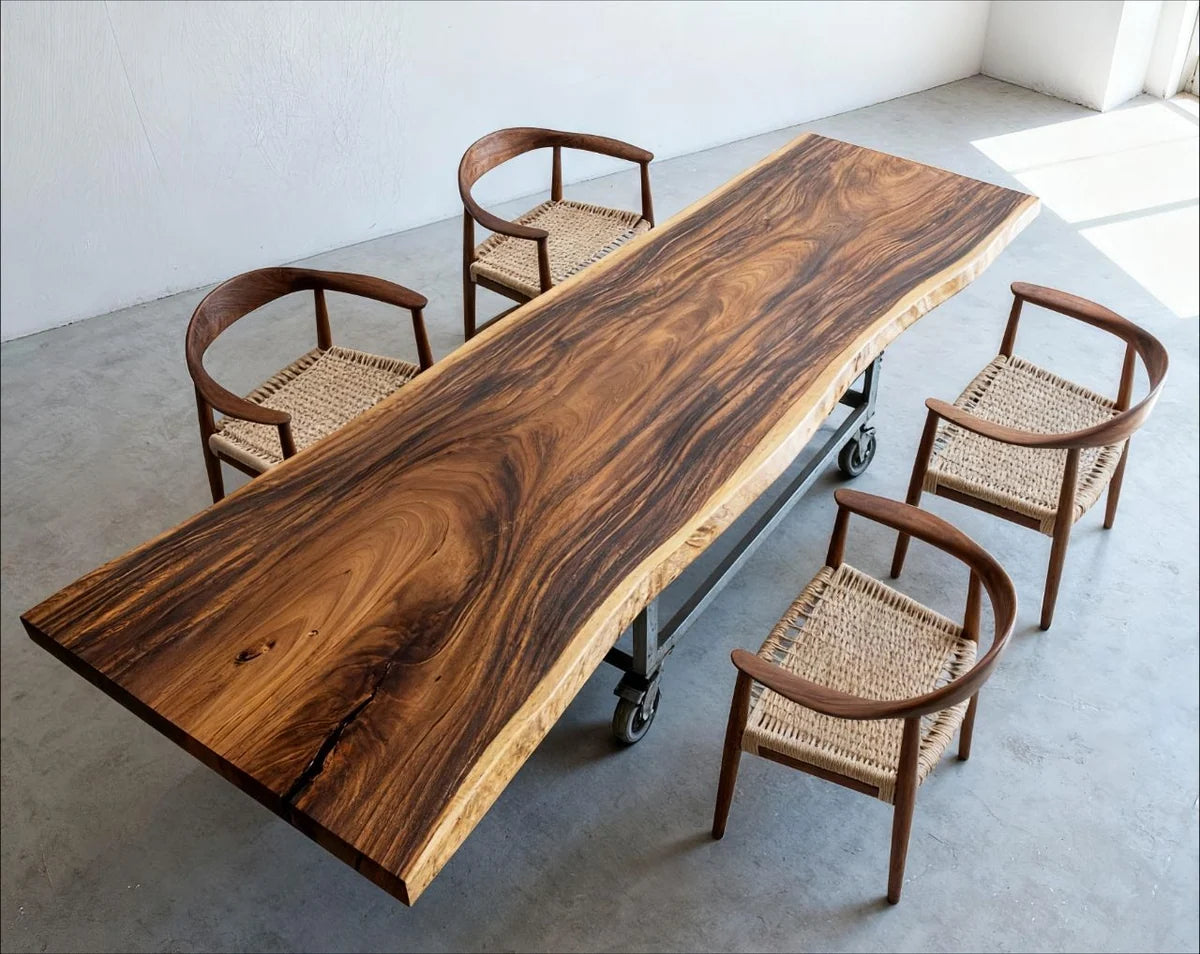 Natural-Edge Wood Tabletop