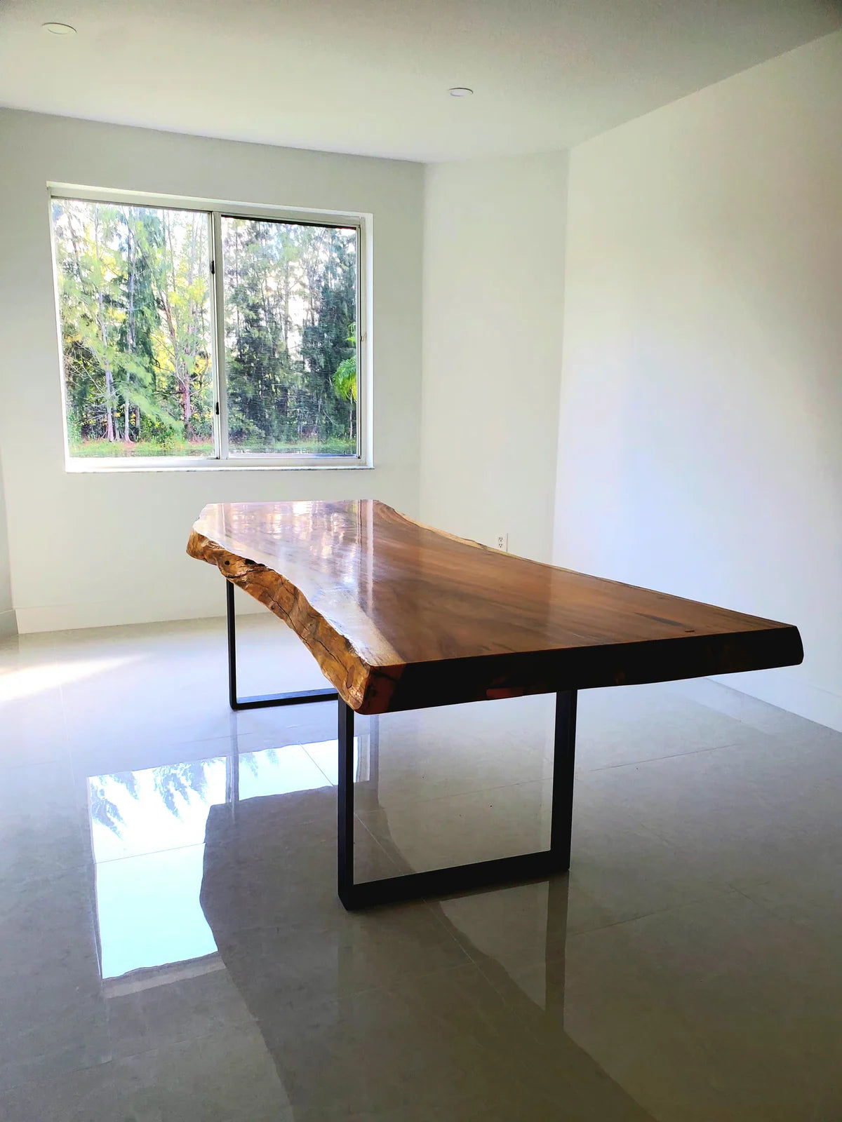 Natural-Edge Wood Table